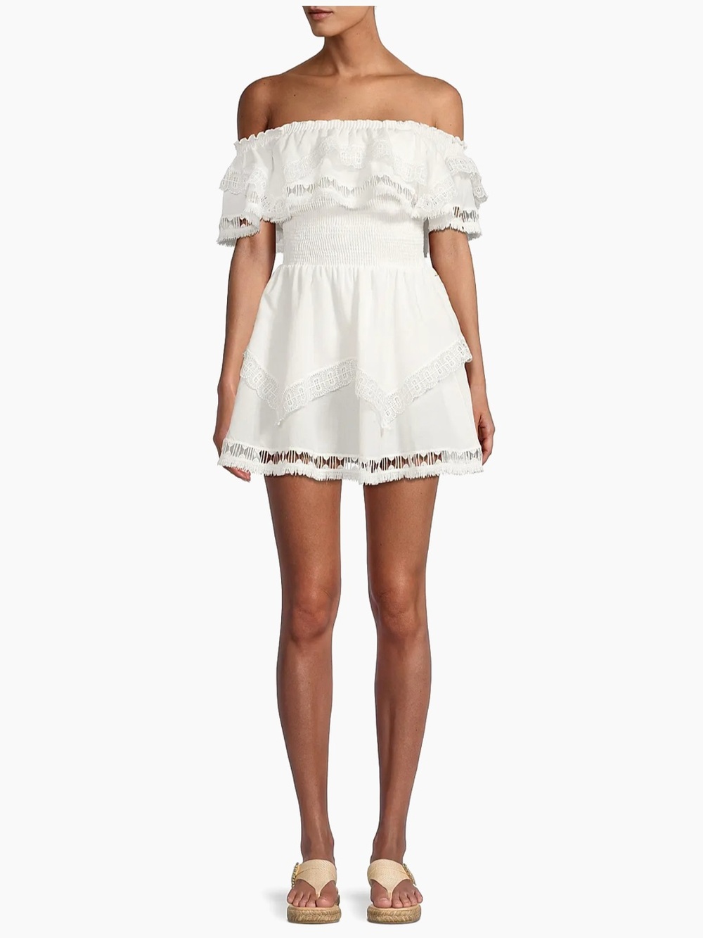 Peixoto Wyatt dress White Ruffle Eyelet Cotton Sundress